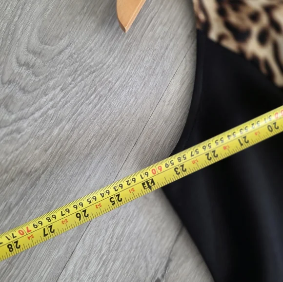 Torrid Dress Women's 3 Leopard Color Block Round Neck Sleeveless - Picture 6 of 8